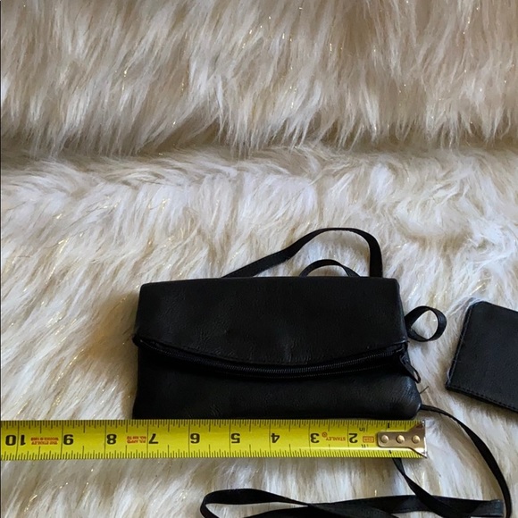 Black clutch purse with matching checkbook holder - Picture 2 of 2